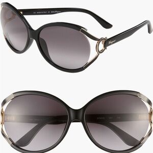 Salvatore Ferragamo Black Sunglasses